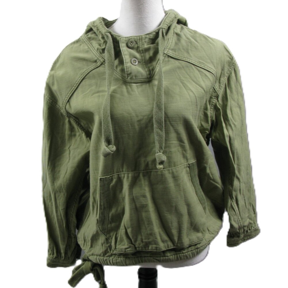 American Eagle Army Green Cotton Hoodie Size Medium